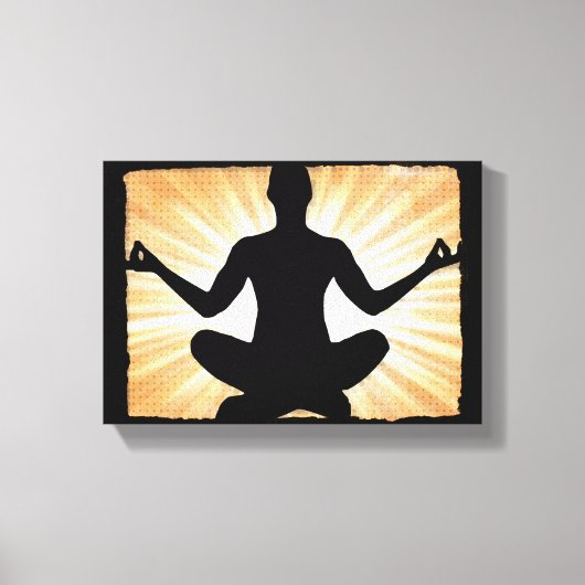 Man Meditatie Zen Canvas Wandkunst Afdruk (Voorkant)