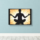 Man Meditatie Zen Canvas Wandkunst Afdruk (Insitu (Houten vloer))