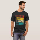 Man Mens Echtgenoot Papa Chef Held Vaderdag Vader T-shirt (Voorkant volledig)