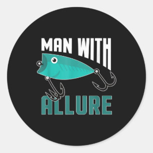 Man met alle Geviste tonnen tonijn Ronde Sticker