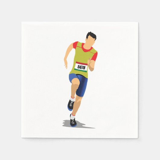 Man met Athletics Paper Napkins Servet (Voorkant)