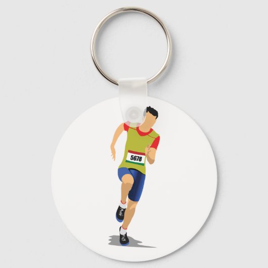 Man met Athletics Sleutelhanger (Voorkant)