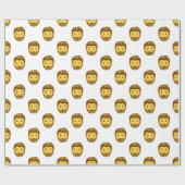 man met baard emoji cadeaupapier (Vlak)