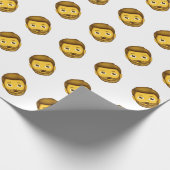 man met baard emoji cadeaupapier (Hoek)