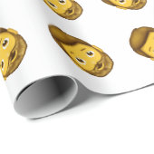 man met baard emoji cadeaupapier (Rol Hoek)