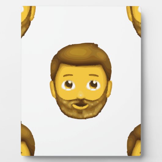 man met baard emoji fotoplaat (Voorkant)