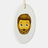 man met baard emoji keramisch ornament (Rechts)