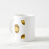 man met baard emoji koffiemok (Voorkant links)