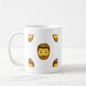 man met baard emoji koffiemok (Links)