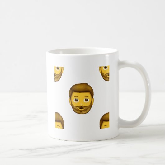 man met baard emoji koffiemok (Rechts)
