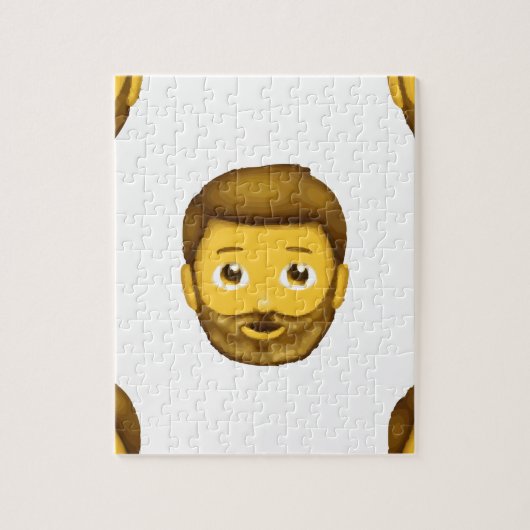 man met baard emoji legpuzzel (Verticaal)