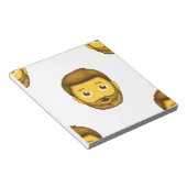 man met baard emoji notitieblok (Schuin)