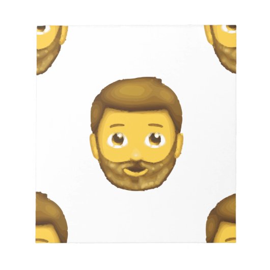man met baard emoji notitieblok (Voorkant)