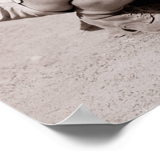 Man met Baby Kangaro Poster (Hoek)