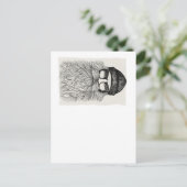 Man met been briefkaart (Staand voorkant)