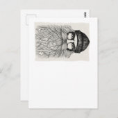 Man met been briefkaart (Voorkant / Achterkant)