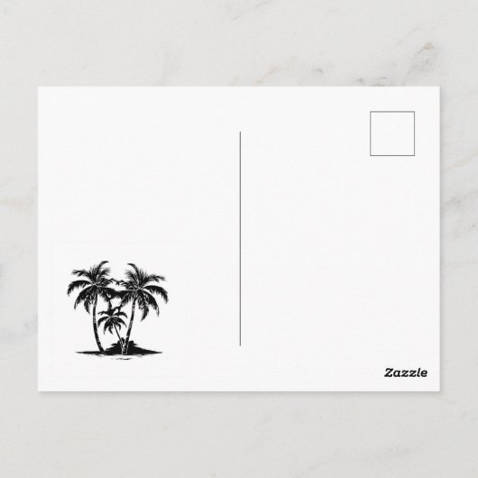 Man met been briefkaart (Achterkant)