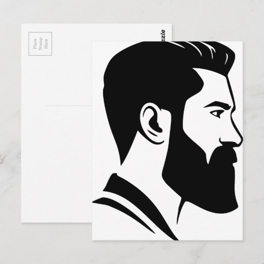 Man met been briefkaart (Voorkant / Achterkant)