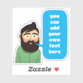 Man met been sticker (Vel)