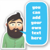 Man met been sticker (Voorkant)