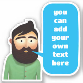 Man met been sticker