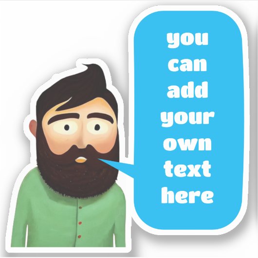 Man met been sticker (Voorkant)