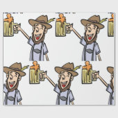 Man met bier cadeaupapier (Vlak)