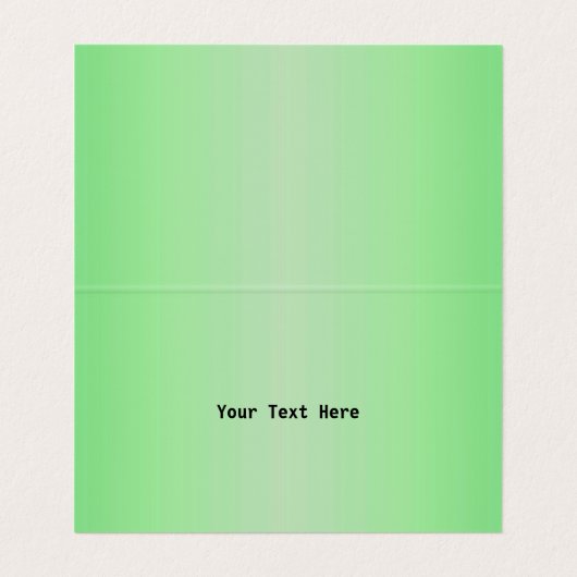 Man met Big Pickle Head en Face in Suit op Green Visitekaartje (Binnenkant ongevouwen)