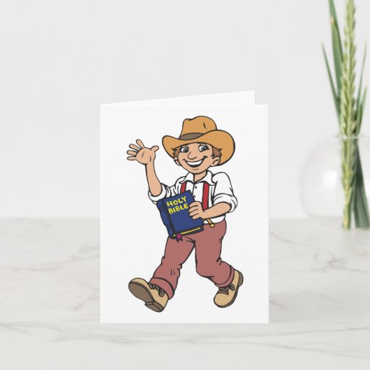 Man met bijbel kaart (Voorkant)