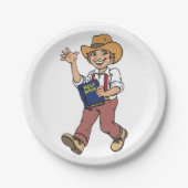 Man met bijbel papieren bordje (Voorkant)