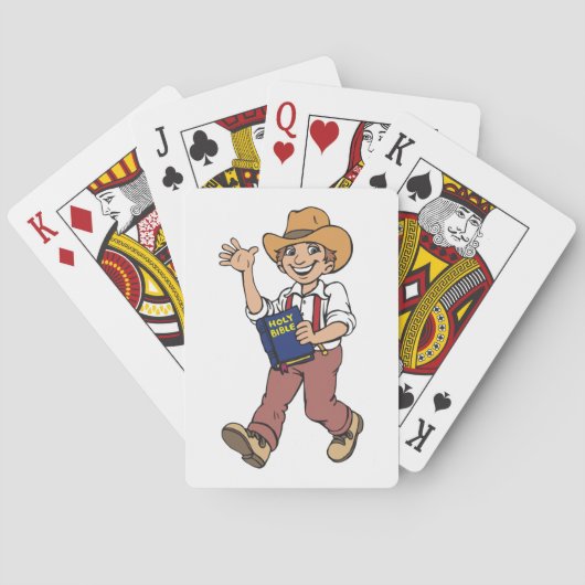 Man met bijbel pokerkaarten (Achterkant)