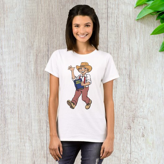 Man met bijbel t-shirt