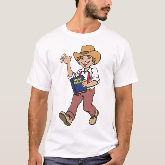 Man met bijbel t-shirt (Voorkant)