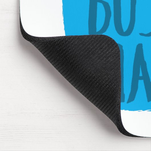 Man met blauwe koffie muismat (Hoek)