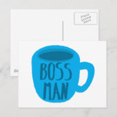 Man met blauwe kop briefkaart (Voorkant / Achterkant)