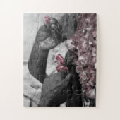 Man met bloemen legpuzzel (Verticaal)