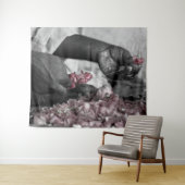 Man met bloemen wandkleed (In Situ (horizontaal))