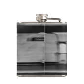 Man met boodschappentassen in de metro (Chatelet) Heupfles (Achterkant)