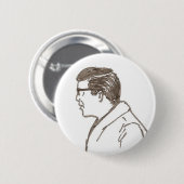 man met bril ronde button 5,7 cm (Voorkant /achterkant)