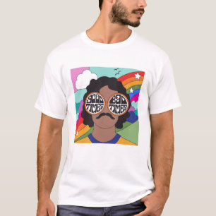 Man met bril t-shirt