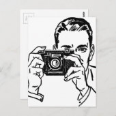 Man met camera Briefkaart (Voorkant / Achterkant)