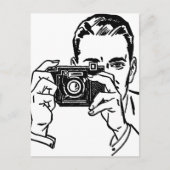 Man met camera Briefkaart (Voorkant)