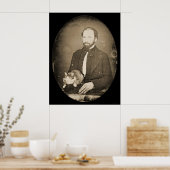 Man met Cat Daguerreotype 1854 Poster (Keuken)