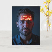 Man met controlemotorteken kaart (Gele Bloem)