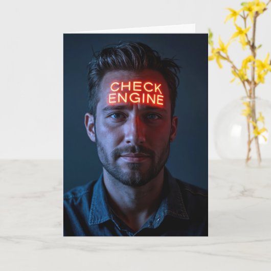 Man met controlemotorteken kaart (Gele Bloem)