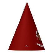 Man met de cartoon van het pet van Santa Claus Feesthoedjes (Links)