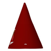 Man met de cartoon van het pet van Santa Claus Feesthoedjes (Rechts)