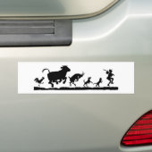 Man met de dieren silhouette bumper sticker (Op auto)