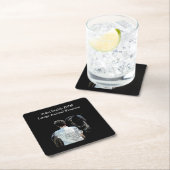 Man met donker Onderzetter van donkerpapier (Insitu)