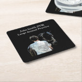 Man met donker Onderzetter van donkerpapier (Schuin)